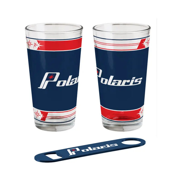 Polaris Pint Glasses with Opener