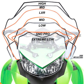 Arctic Cat Mid Clear Tinted Windshield - Team Arctic Green - 2012-2017 ZR F XF M